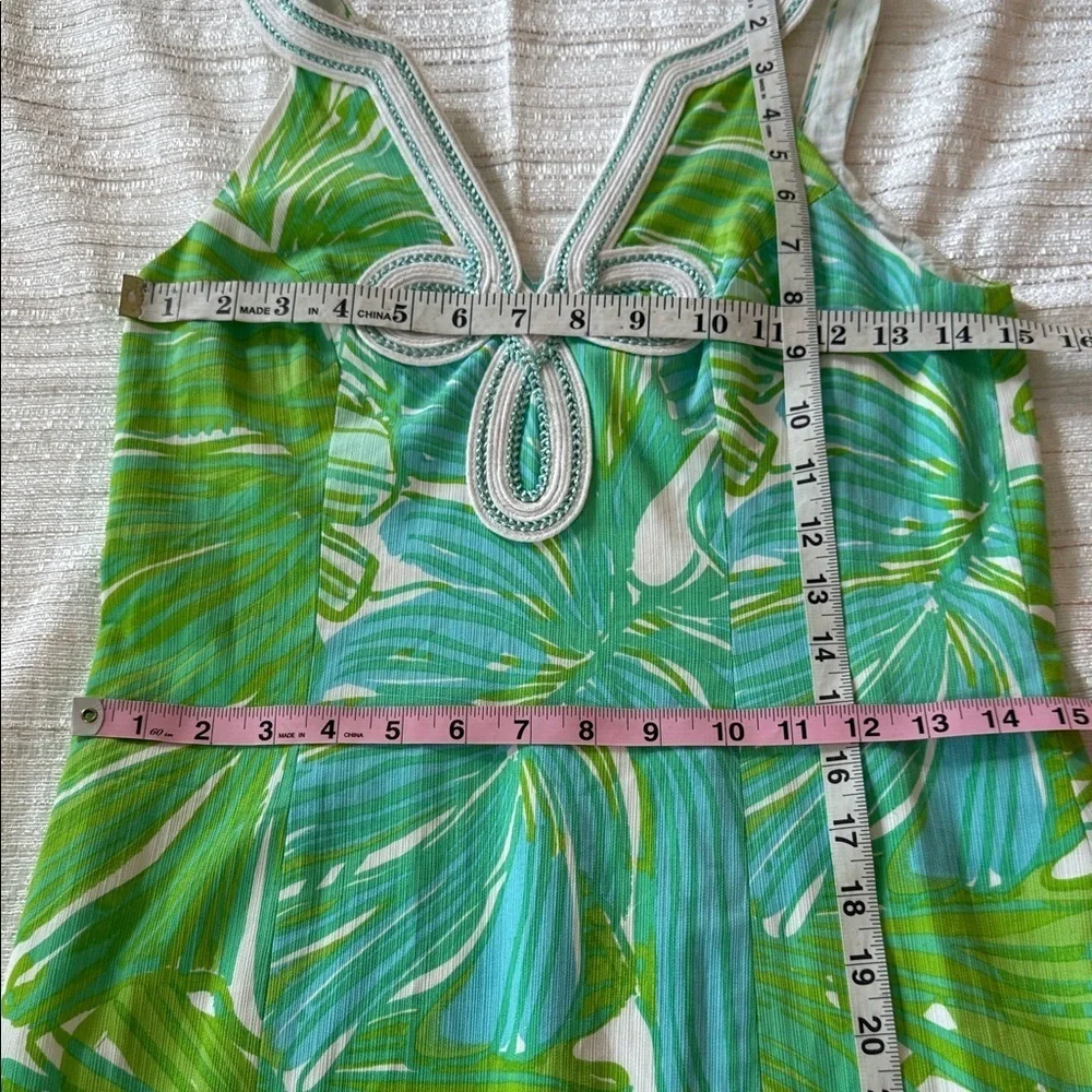 Lilly Pulitzer Tessa Shift Dress Size 00 in Green Sheen Fronds Place